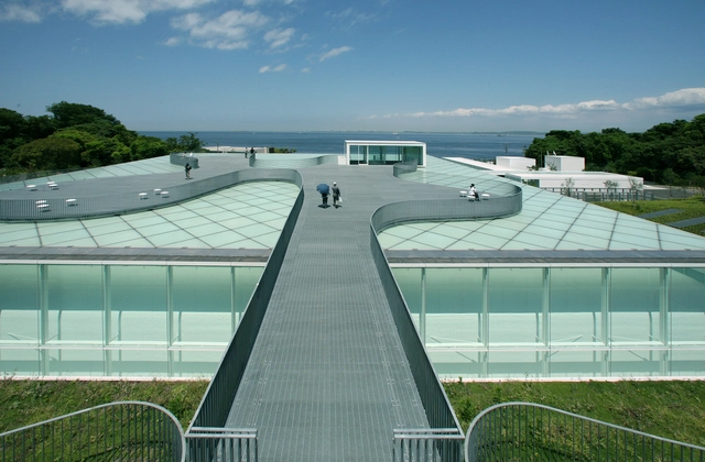 横须贺美术馆 / 山本理显设计工场 - 建筑图, 博物馆, 表皮, 围栏, 扶手, 楼梯