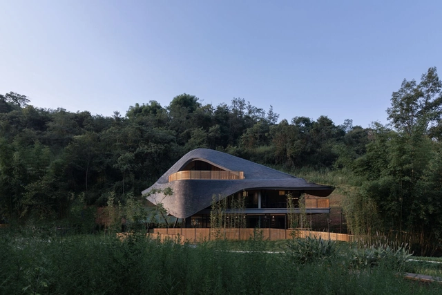 Linpan Cloud Eye: Chengdu Dayi Rural Neighborhood Center / Archi-Union Architects - Exterior Photography, Cultural Center, Forest