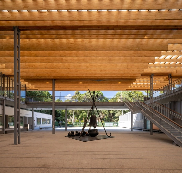 Pina Contemporânea Museum / Arquitetos Associados - Exterior Photography, Museum, Beam, Facade, Column, Lighting