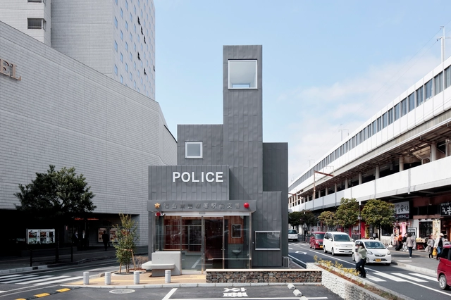 Fukuyama Higashi Police Station Ekimae KOBAN / Meguro Architecture Laboratory - Exterior Photography, Security, Facade