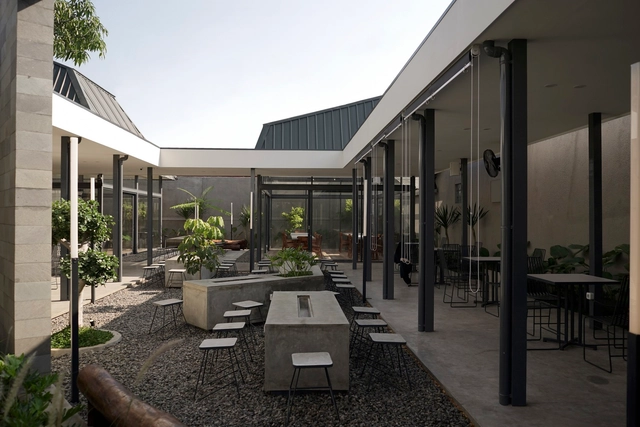 Tanulo Coffee / Simpul Studio - Exterior Photography, Coffee Shop, Facade, Table, Chair