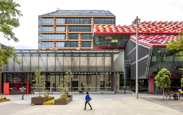 Prefeitura Municipal de Parramatta / DesignInc + Lacoste + Stevenson Architects + Manuelle Gautrand Architecture + TKD Architects - Fotografia de Exterior, Restauração, Fachada