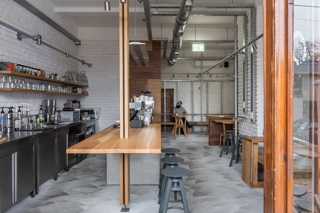 Kafeterija / Kidz Studio - Interior Photography, Coffee Shop, Kitchen, Door, Table