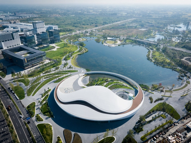 Museu da Medicina Tradicional Chinesa de Tianfu / MUDA-Architects - Fotografia de Exterior, Paisagismo, Urbano