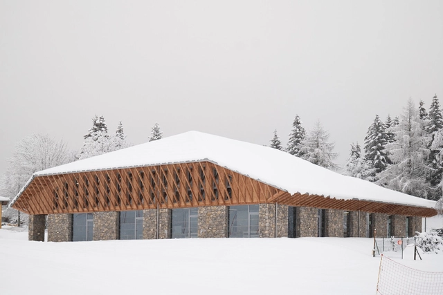 Nordic Educational and Sports Center of la Feclaz / Brenas Doucerain Architectes - Drawings, Educational Architecture, Facade
