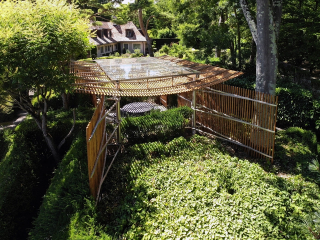 Pavilhão de Meditação Chou No Hane  / Atelier LAVIT - Fotografia de Exterior, Pavilhão , Jardim, Floresta
