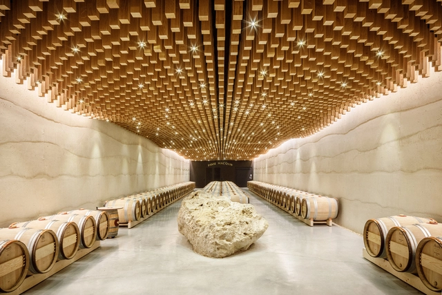 Chateau Pavie Macquin Winery / BPM Architectes - Interior Photography, Winery, Door, Lighting