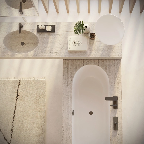 A Bathtub and Sink in a Single Sculptural Element: Antonio Citterio's Vision for a Nature Retreat - Featured Image