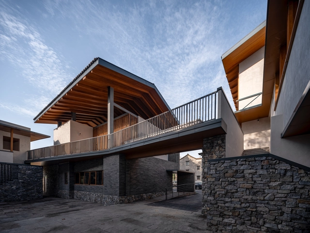 龙南村党群中心 / 森上建筑 - 建筑图, 更新项目, 表皮, 楼梯, 扶手