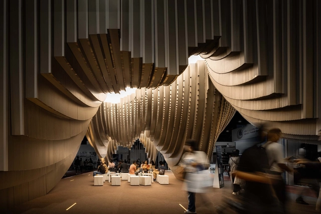 Aluminum Grotto and Public Ground Installation / HAS design and research - Interior Photography, Temporary Installations, Stairs