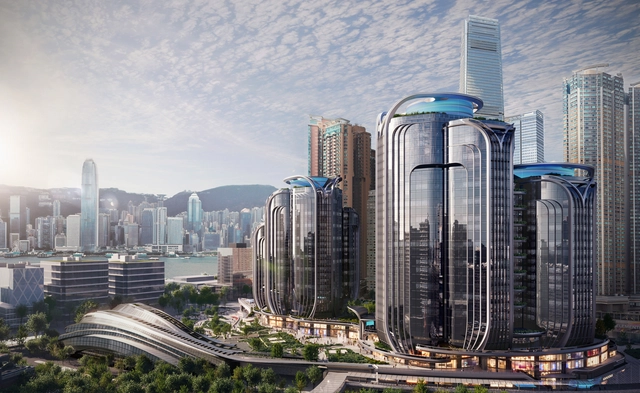 Zaha Hadid Architects' Development Reaches Roof Level in Hong Kong - Featured Image