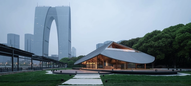 金鸡湖1号驿站 / 繁星建筑工作室 - 建筑图, 社区中心, 表皮