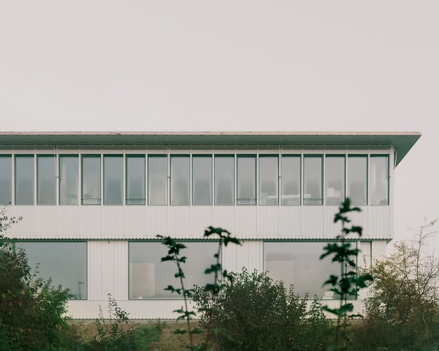 Aeschi School / Haller Gut Architects - Exterior Photography, Schools , Facade, Fence
