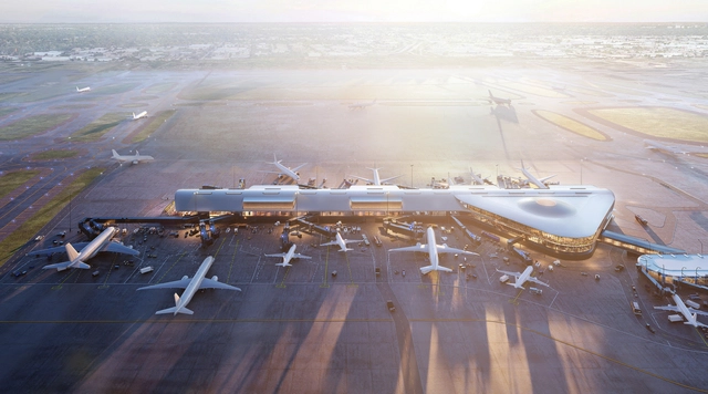 SOM Unveils New Satellite Concourse at Chicago O'Hare International Airport in United States - Featured Image