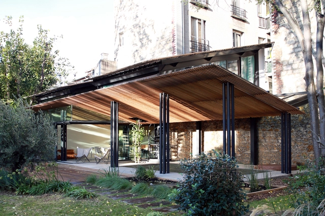 SOURCE Pavilion / Atelier LAVIT - Exterior Photography, Extension, Facade, Beam, Door