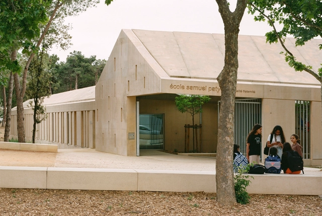 Escola Samuel Paty / Ateliers O-S architectes + NAS architecture - Fotografia de Exterior, Escola Primária, Fachada