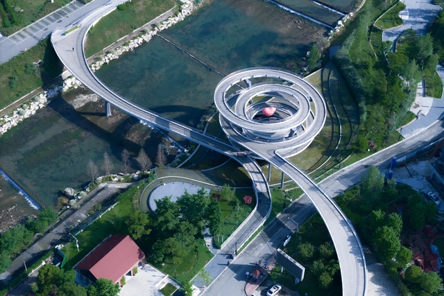 G Clef Bridge / ZZHK Architects - Pedestrian Bridge