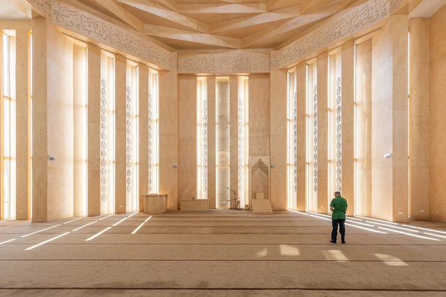 Ballie Mosque / Commonsense Studio - Interior Photography, Mosque, Column, Facade, Arch