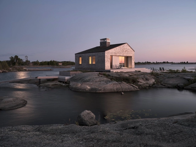 Whistling Wind Island 住宅 / Akb Architects - 建筑图, 独立住宅, 海岸