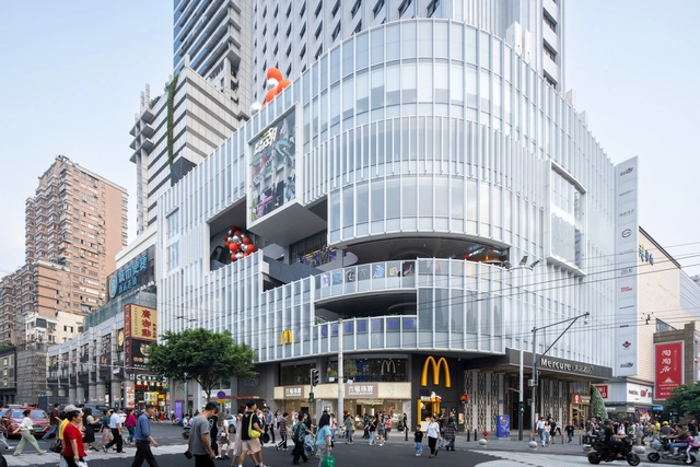 北京路粤 · 潮楼 NEW IN 整体改造项目 / 竖梁社悬亮子工作室 - 建筑图, 购物中心, 表皮