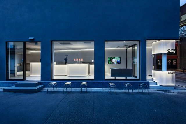 2050 Coffee Shop / TEKI Design - Exterior Photography, Coffee Shop Interiors, Facade, Bench