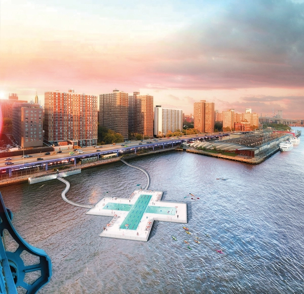 New York Unveils NYC’s First-Ever Floating Swimming + POOL at Pier 35 - Featured Image