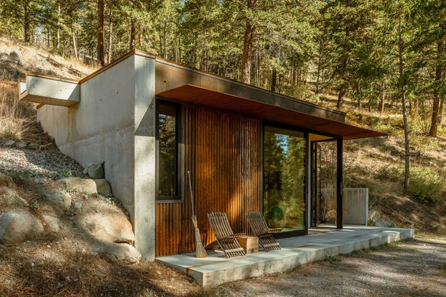 Cabaña Tinyleaf / GO'C - Fotografía exterior, Casas, Puerta, Bosque