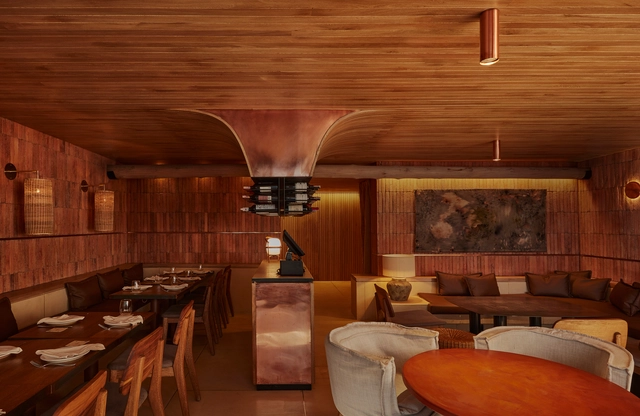 Restaurante Ideal / Lorenzo Botero Arquitectos - Fotografía interior, Restaurant, Fijación Vigas, Mesas, Iluminación, Sillas