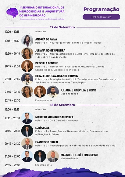 1º Seminário Internacional de Neurociências e Arquitetura do GEP-NeuroArq - Imagem de Destaque