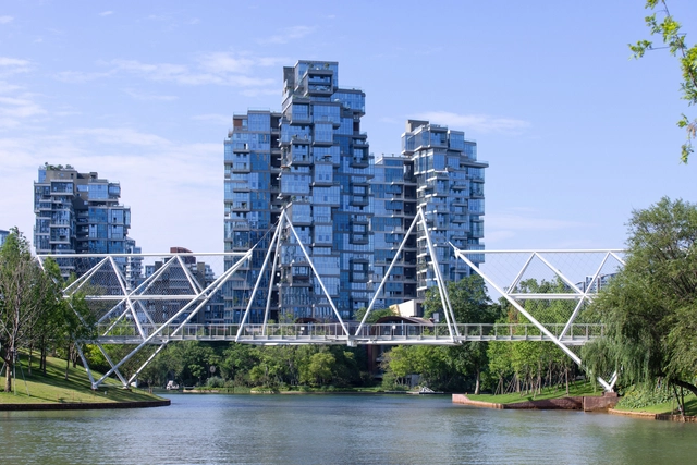 Puente peatonal Edenland en Luxelakes / unarchitecte - Fotografía exterior, Puente Peatonal