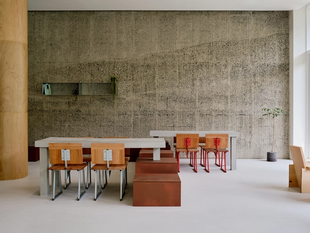 Hinterhaus Cultural Space / SHERPA - Interior Photography, Cultural Center, Table, Chair
