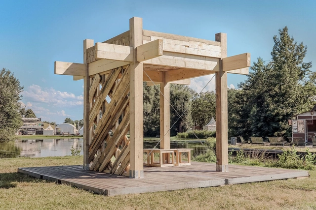 Instalação TerraTimber / Professorship for Digital Design & Fabrication (DDF) + Karlsruhe Institute of Technology (KIT) - Sustentabilidade