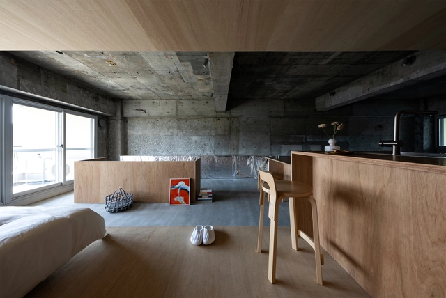 Casting Shadows / MASATO TAKAHASHI ARCHITECTS - Interior Photography, Apartment Interiors, Kitchen, Beam