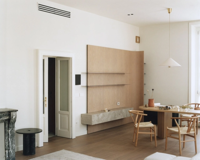 OrigaMI Apartment / A I M - Interior Photography, Apartments, Kitchen, Door, Table, Chair