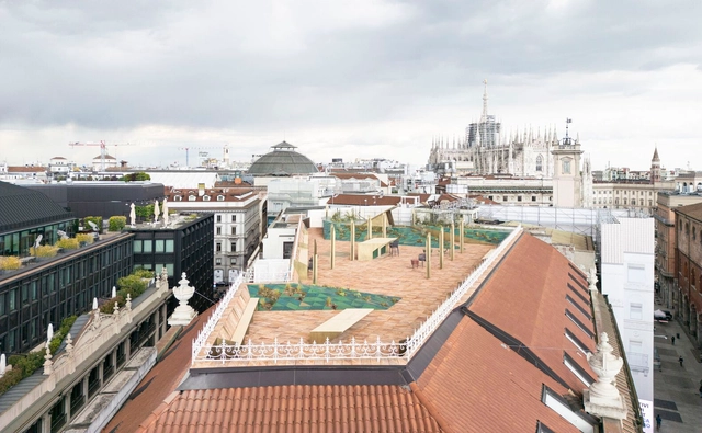Praça Elevada Terrazza Biandrà / Park Associati - Fotografia de Exterior, Restauração, Fachada, Urbano