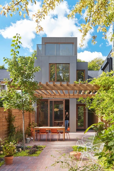 Flow House / Dubbeldam Architecture + Design - Exterior Photography, Renovation, Facade, Table