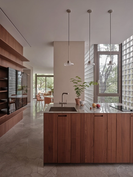 Residence LL住宅 / 左通右达建筑工作室 - 室内图, 住宅室内设计, 厨房, 台面