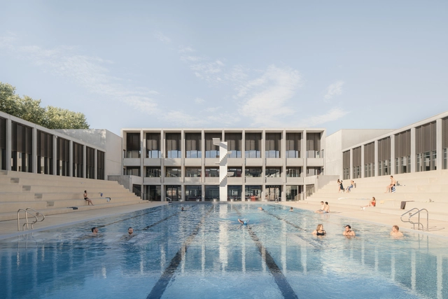The Gerland Aquatic and Sports Center / 4_32 architecte - Exterior Photography, Restoration, Facade
