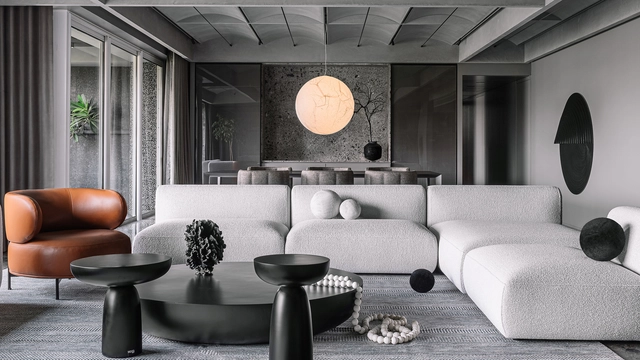 Vaulted B/W Haus / DIG Architects - Interior Photography, Apartment Interiors, Table, Lighting
