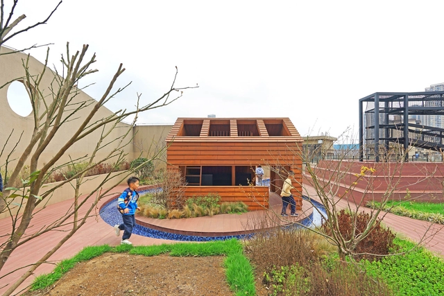吾之幼·儿童之家 道本校区 / HIBINOSEKKEI + Youji no Shiro + Kids Design Labo - 建筑图, 幼儿园, 花园, 表皮