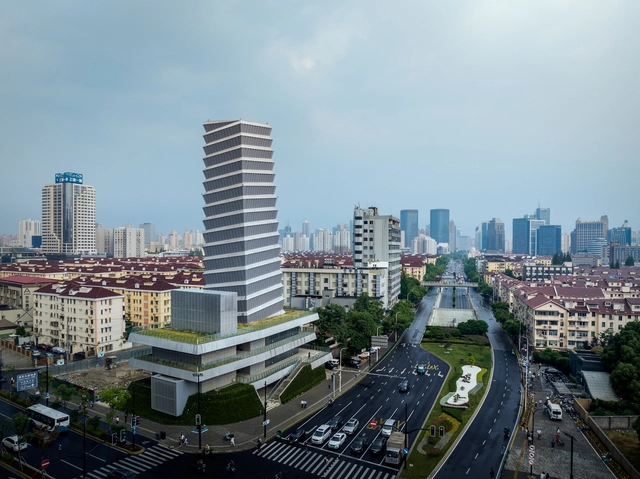 东西通道东方路风塔及轨道交通 14 号线浦东大道站风井 / 致正建筑工作室 - 建筑图, 公共建筑, 城市