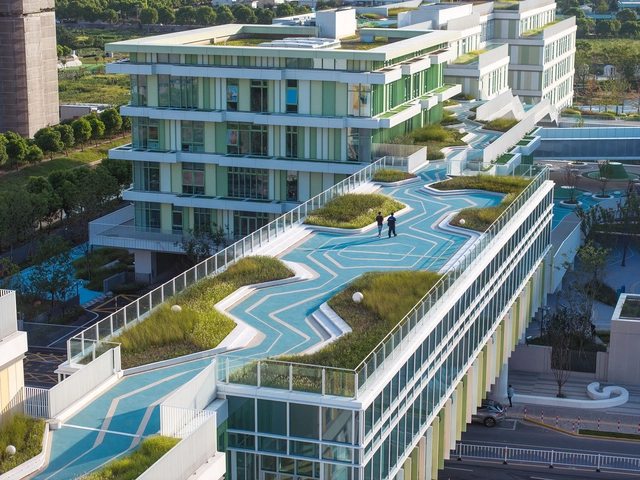 上海市实验学校嘉定新城分校 / 大观景观 - 建筑图, 可持续性 & 绿色设计, 表皮