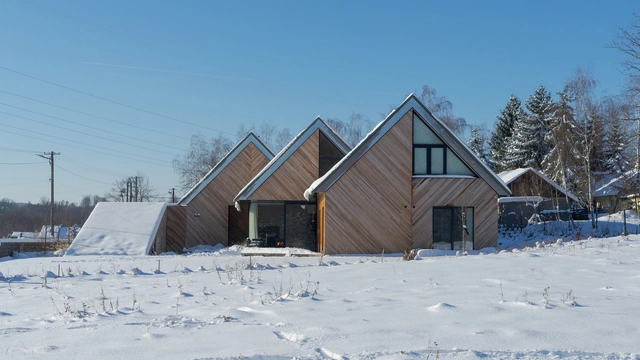 Triple House / Superhelix Pracownia Projektowa - Exterior Photography, Houses, Door, Facade