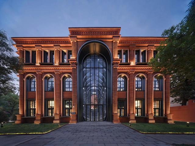 Tianjin Zhongshuge Library / X+Living - Exterior Photography, Library, Door, Facade, Arch