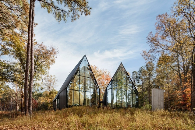 Steeplechase House / Brooks + Scarpa - 建筑图, 独立住宅, 森林