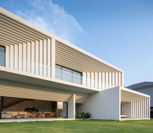The Recessed Residence / WARchitect - Exterior Photography, Houses, Facade