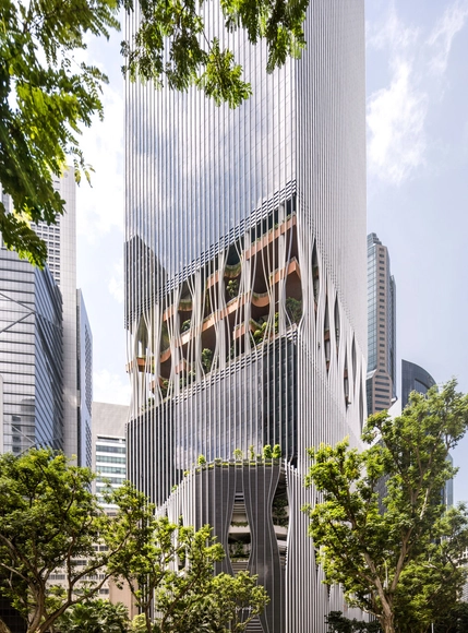 CapitaSpring Tower, Designed by BIG and CRA, Wins the International High-Rise Award 2024/25 - Featured Image