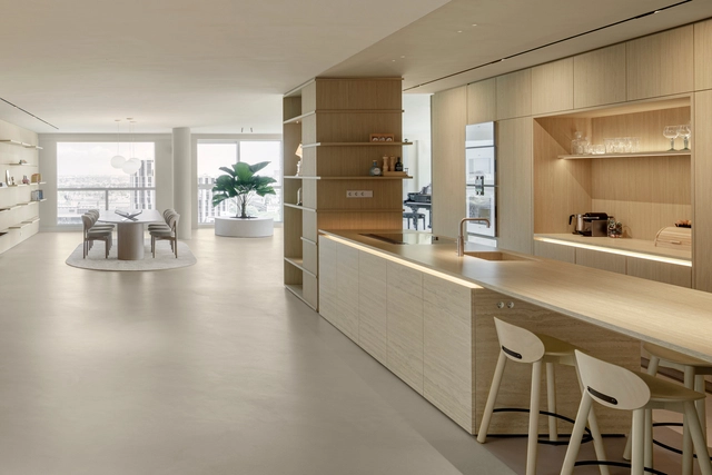 Apartment With a View / i29 - Interior Photography, Apartment Interiors, Kitchen, Countertop, Table, Chair