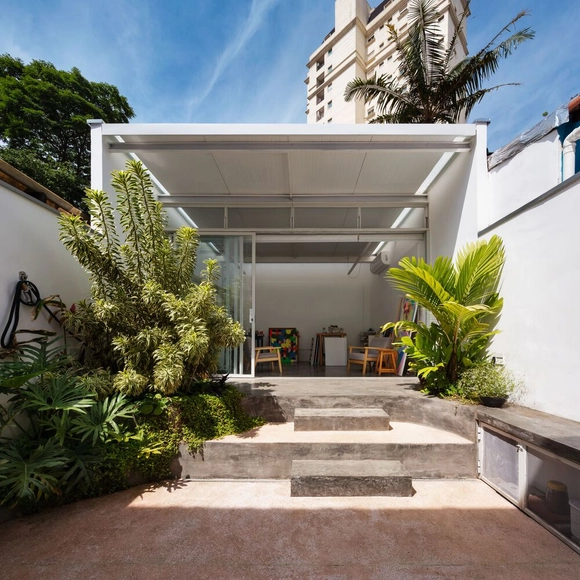 Atelier Campo Belo / Canoa Arquitetura - Fotografía exterior, Renovación, Fachada, Escaleras