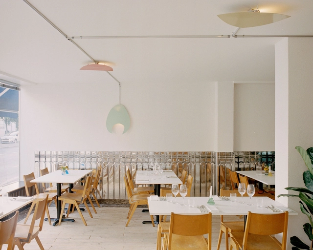 Jajaffe Restaurant Transformation / BARAKI - Interior Photography, Refurbishment, Table, Chair, Lighting